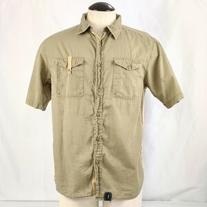Prana Men's Military Style Casual Button Front Shirt